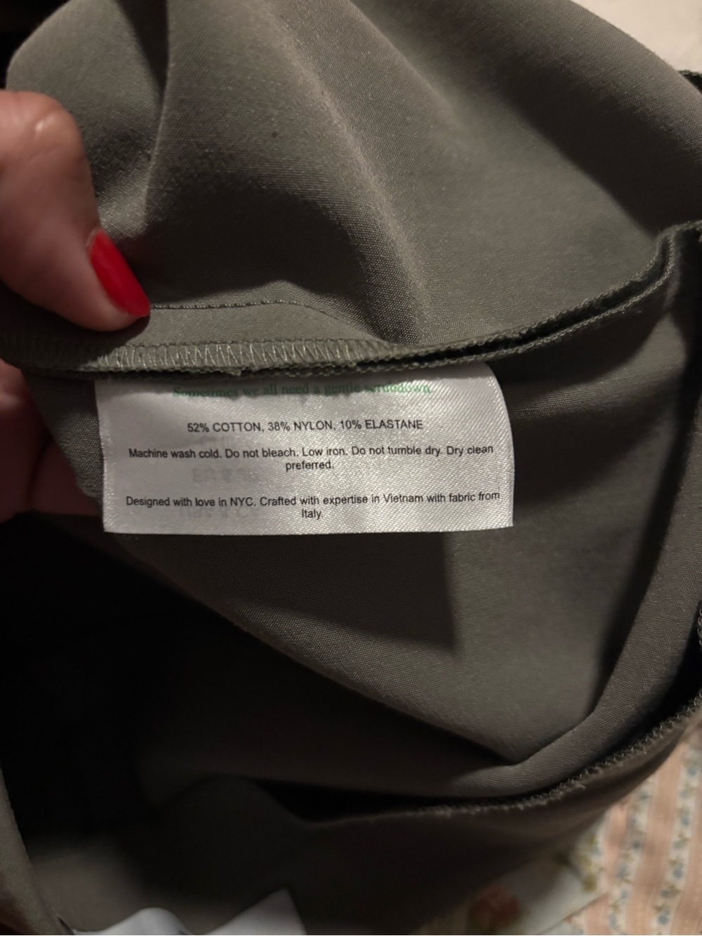 m.m. lafleur The Foster Cigarette Pant - PowerStretch in Thyme - Picture 8 of 10